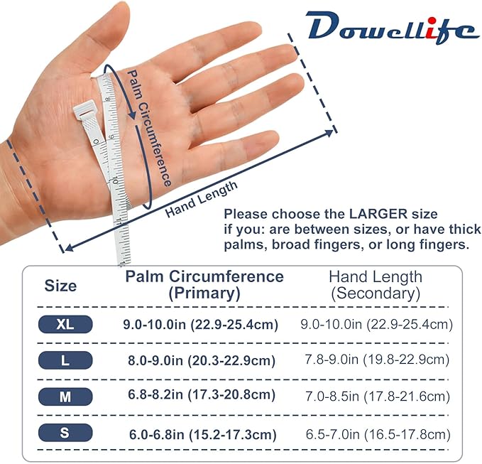 Dowellife Cut Resistant Gloves Food Grade Level 5 Protection, Safety Kitchen Cuts Gloves for Oyster Shucking, Fish Fillet Processing, Mandolin Slicing, Meat Cutting and Wood Carving (X-Large-3 Pairs)