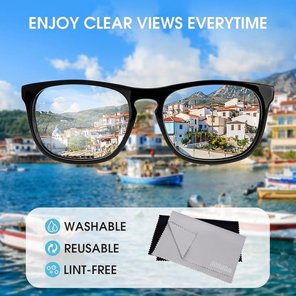 18 Pack Premium Microfiber Cleaning Cloths for Glasses, Glasses Cleaning Cloth for Cleaning Lenses, Screens, Cameras, Cell Phone, Eyeglasses, LCD TV Screens, Tablets and More