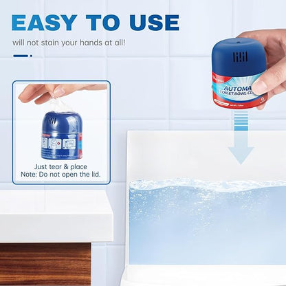 Vacplus Toilet Bowl Cleaners - 6 Pack, Automatic Long-Lasting Toilet Cleaner Bottles, Easy-to-Use & Powerful Cleaning