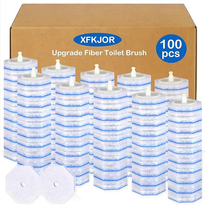 100 Count Toilet Wand Refills for Clorox Toilet Wand - Disposable Toilet Brush Refills, Replacement Heads for Clorox Toilet Wand Refills, 5X Cleaning Power | 360° Efficient Cleaning | No Falling Apart