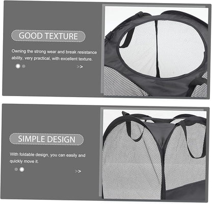 VALICLUD Modern Mesh Laundry Basket Foldable Laundry Bin Lid for Dorm Home Bathroom Storage Pouch