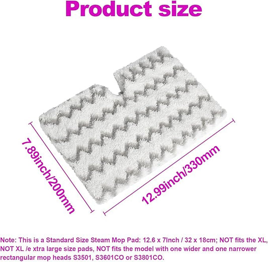 10 Pack for Shark Steam Mop Pads Replacement Shark S3500 Series S3501 S3601 S3550 S3901 SE450 S3801CO S3601D S2901 S2902 Steamer Pocket Mop Washable Microfiber Replacement Shark Vac Mop Pads Refills