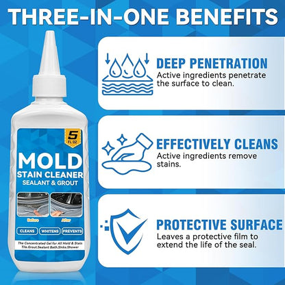 HomeMold Stain Remover Gel, Effective Washing Machine Cleaner for Front Load Washer, All-Purpose Cleaning Gel for Penetrating for Bathroom, Shower and Bathtub Tile Grout (5 Floz) (5.0 Fl Oz)