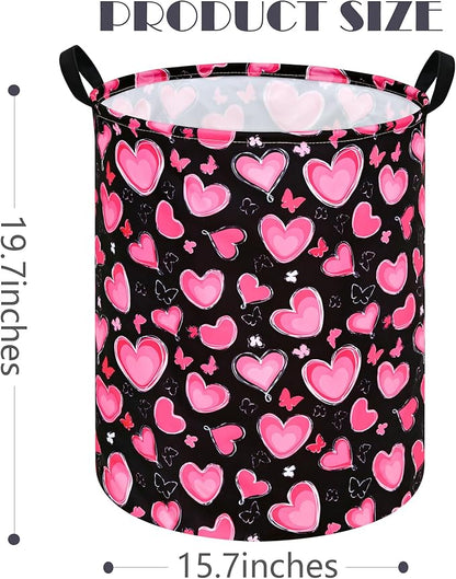 MAIZMZ Girls Storage Basket Kids Hamper Storage Bins Organizer Toy Box Large Canvas Waterproof Laundry Basket for Home/Dorm/Kitchen/Pet/Office/Closet/Shelf/Gift Baskets