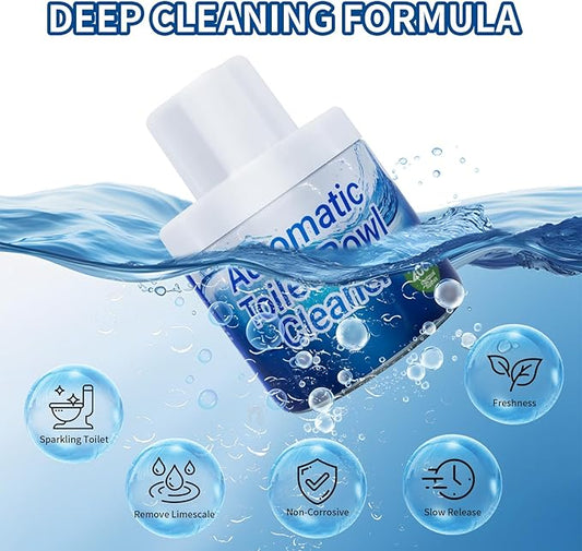 Toilet Bowl Cleaners, Toilet Cleaner, Automatic Long Lasting Continuous Toilet Bowl Cleaner, Prevent Stain Build Up Deep Clean, Each Pack for About 3 Months' Supply, Blue