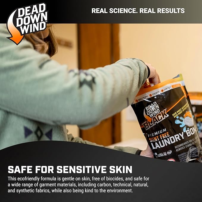DEAD DOWN WIND BLACK Premium Unscented Laundry Detergent Pods (36 Ct) - Scent Eliminating Detergent Pods for Clothing and Gear - Durable Hunting Scent Eliminators - Advanced Hunting Gear