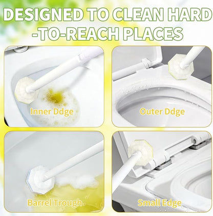 60 Count Toilet Wand Refills for Clorox, Disposable Toilet Cleaner Refill Pads for Clorox Wand Cleaning System, Upgrade Toilet Brush for Bathroom Cleaning,No Falling Apart,Light Scent