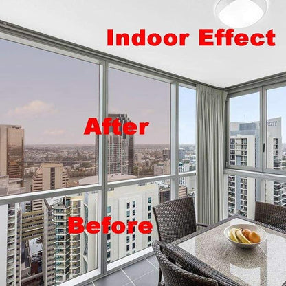 Filmgoo Window Privacy Film One Way Daytime Mirror Tint Treatments UV Heat Control Vinyl Stickers Sun Block Glass Paper Door Covering Reflective 35.4 Inch x 6.5 Feet Black Silver