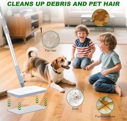 6 Pack Microfiber Steam Mop Pads Compatible with FEPPO, FODFINU & Seyola Series Steam Mop, Washable & Reusable Microfiber Steam Mop Cloth for All Types of Floors, Steam mop Attachments(6 Pack, grey)