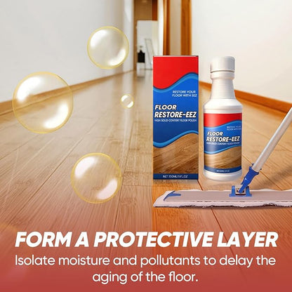 RAINPOT Floor Restore Cleaner, High Solid Content Floor Polish for Shine Renewal & Protective Layer, Helps Conceal Small Scratches, Quick-Drying Protective Finish (2 PACK)