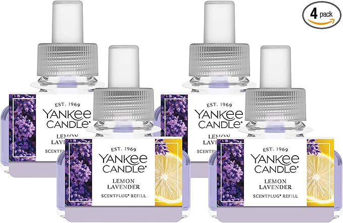 Yankee Candle ScentPlug Refill, Lemon Lavender 0.625 Fl Oz (Pack of 4)