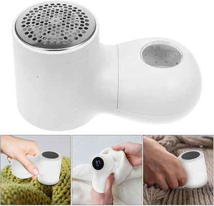 MAGICLULU Fabric Shaver Electric Lint Remover for Clothes and Sweaters Portable Fuzz Remover with USB Rechargeable Battery for Household Laundry and Travel Use