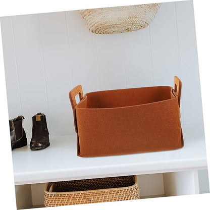 IMIKEYA Collapsible Laundry Basket Wicker Baskets for Storage Laundry Organizer Handles Large Capacity Brown