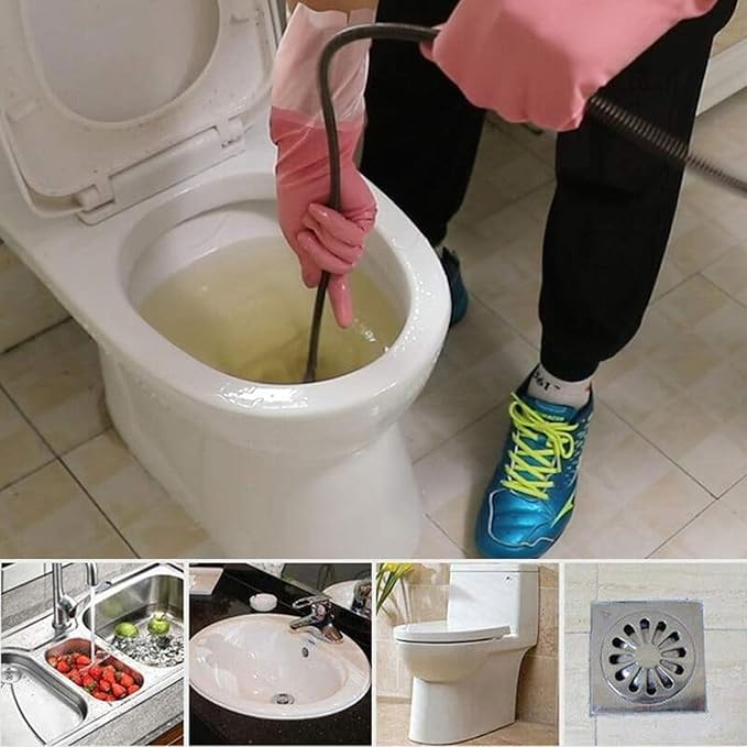 Pipe Dredging Tool | Clog Cleaner Gripper Dredge Tool,Sturdy Bendable Hose Flexible Grabber Pick Up Reacher For Kitchen Sink And Bathtub