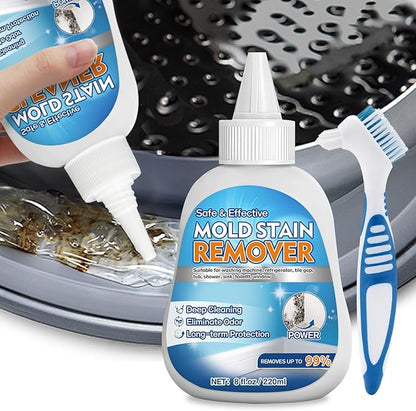 Mold Stain Remover Gel, 8 fl oz Heavy Duty Washing Machine Cleaner for Front Loader Washing Machine Seal, Bathroom Grout, Shower, Caulk - Front Load Washer Cleaning Solution