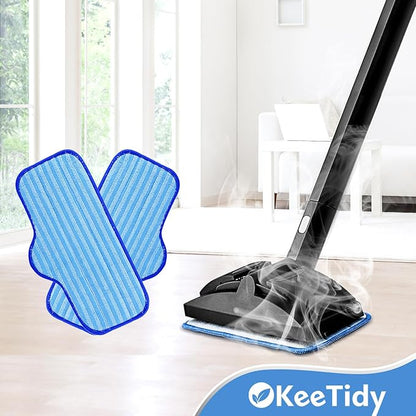 Steam Mop Pads with Washable and Reusable Compatible with ScrubWiz Steam Mop with Detachable Handheld Steam Cleaner, Replacement Accessories for LABIGO 10-in-1 Steam Mop，3+3 Packs