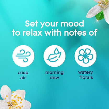 Glade PlugIns Refills Air Freshener, Dewdrop Petals, Scented and Essential Oils for Home and Bathroom, 0.67 Fl Oz, 2 Count