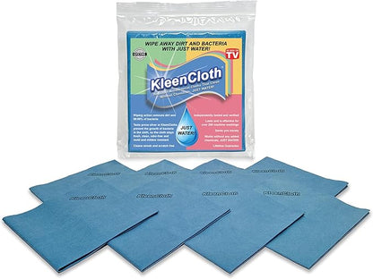 Reusable Antibacterial Cleaning Cloths – Removes 99.99% of Bacteria with Just Water | Silver-Embedded, Chemical, Odor, Streak & Scratch-Free for All Surfaces | 8 Pack