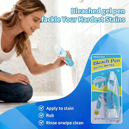 Bleach Pen For Clothing, Bleach Pen, Stain Remover Pen, Instant Travel Stain Cleaner for Clothes, Food, Wine, Coffee, Makeup, Clothing Bleached DIY Design, Portable & Easy Use（1 pack
