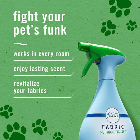 Febreez Pet Odor Fighter Air Freshener Fabric Spray, Fresh Scent, 16.9 oz (Pack of 2)