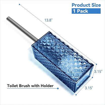 Compact Toilet Brush and Holder, Space-Saving, deep Cleaning, drip-Proof, Easy to Assemble, Nylon bristles