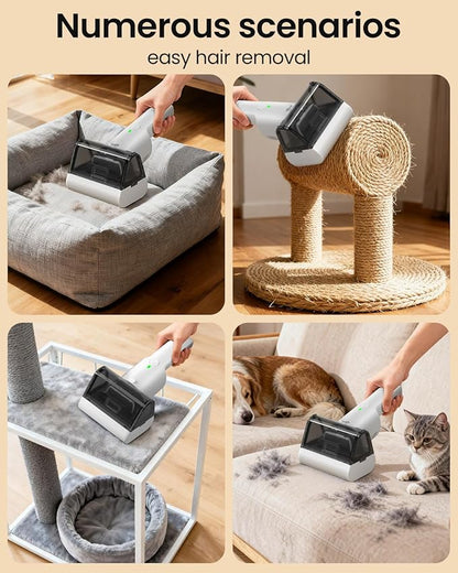 Misfans Electric Pet Hair Removal Tool,2025-Upgrade Cat&Dog Hair Vacuum & Lint Rollers Remover,Automatic Portable Hair Tool for Indoor and Outdoor,Cat Bed,Climbing Frame,Board,Carpet,Mats,Car Mats
