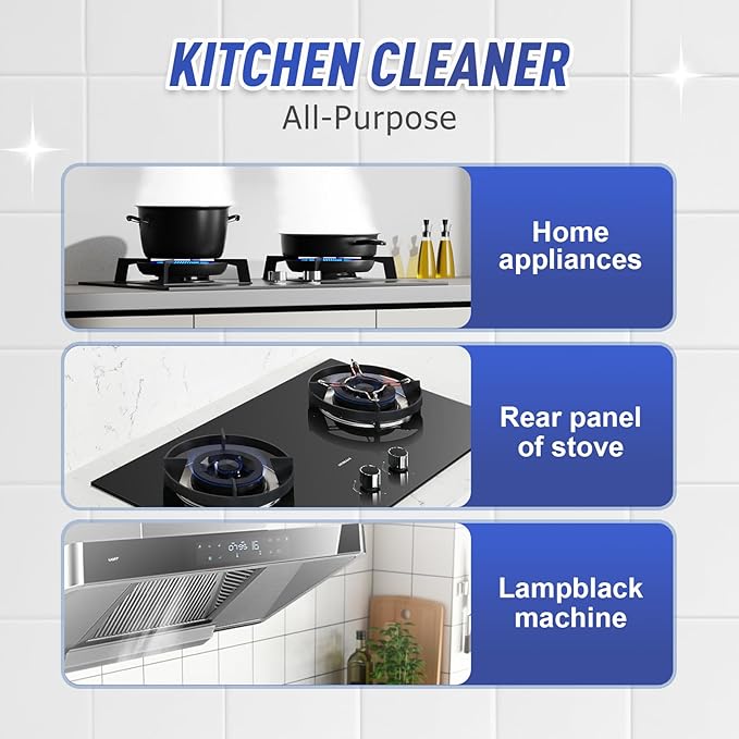 Kitchen Heavy Oil Cleaner, All Purpose Kitchens Heavy Oil Cleaning Agent, Grease Remover, Multipurpose Kitchen Cleaner Spray for Countertops, Ovens, and Appliances (1)