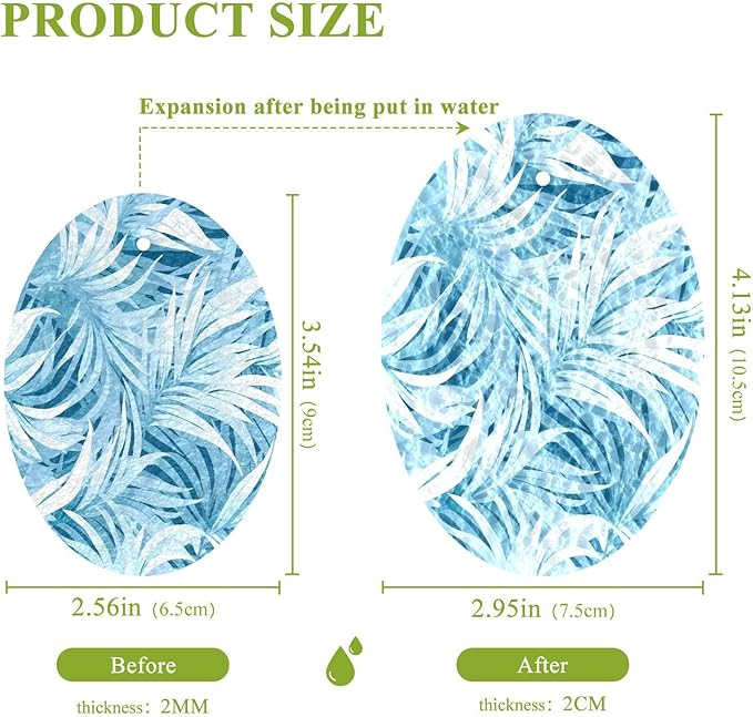 Blue Leaves Kitchen Scrub Sponges, Pop-up Kitchen Cleaning Sponges Reusable Dish Washing Sponges for Bathroom Household Cleaning 3 Pack - Non Scratch Scrubber