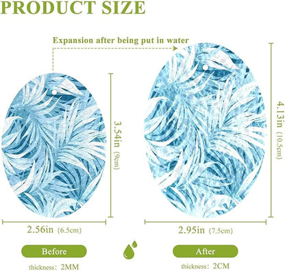 Blue Leaves Kitchen Scrub Sponges, Pop-up Kitchen Cleaning Sponges Reusable Dish Washing Sponges for Bathroom Household Cleaning 3 Pack - Non Scratch Scrubber
