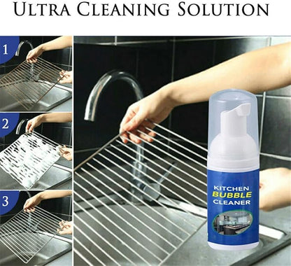 Foam Rust Remover Kitchen All-purpose Cleaning Bubble Spray, Multi-purpose Foam Kitchen Grease Cleaner, Rinse-free Cleaning Spray for Hood,pots,grill,sink (150ml)