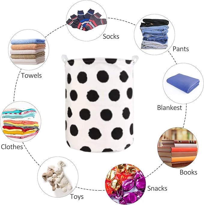 Collapsible Laundry Basket in Bedroom Waterproof Laundry Hamper in Bathroom Large Laundry Bag in College Dormitory Cloakroom Livingroom Nursery Organizer Toy Bin