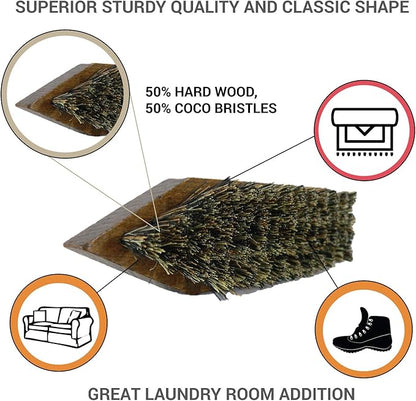 Valentino Garemi Cleaning Brush – Multi-Purpose Dry Cleaning Brush for Shoes, Carpet, Upholstery & Garments – Natural Bristles – Made in Germany