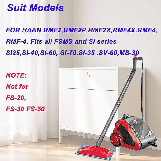 3 Pack Mop Pads Compatible with HAAN Steam Cleaning mop Reusable Microfiber Pads Replacement for HAAN FS, SI and MS Series Steamers Microfiber Mop Washable Mop Refill for Floor Cleaning