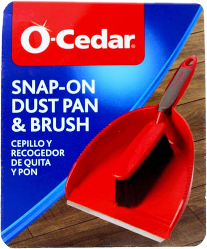 O-Cedar Snap-On Dust Pan & Brush Set