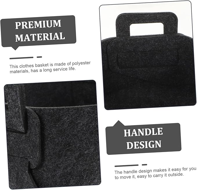 Ciieeo Foldable Capacity Laundry Hamper Basket Felt Clothes Storage Bin for Bedroom Dorm and Blanket Organizer Lightweight Collapsible Laundry Basket for Home Use