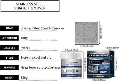 Metal Cleaner,Polishing Deep Repair,Stainless Steel Scratch Remover Kit,For Kitchen,Refrigerators,Counters,Appliances