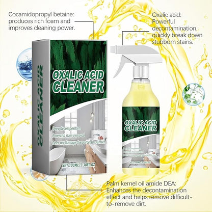 2 Bottle Oxalic Acid Cleaner, 100ml/3.38fl.oz, Multipurpose Stain Remover Spray for Bathroom