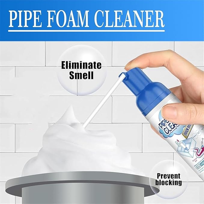Foam Drain Cleaner, 2.02 Fl Oz Drain Cleaner, Sink DrainCleaner, Japanese Drains FoamCleaner, Bubble Cleaners Foam Spray, FoamDrainCleaners for Bathroom Sink (2pcs)