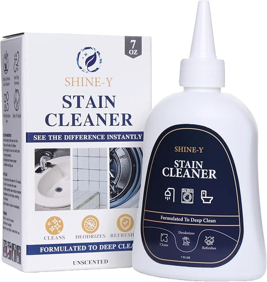ShineY Black Stain Gel Cleaner Heavy Duty Stain Cleaner for Front Loader Washing Machine Seal, Bathroom Grout, Shower, Caulk - Front Load Washer Cleaning Solution - 7 Fl Oz