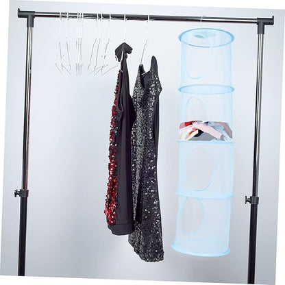 1pc Four Hanging Storage Basket for Clothes Plush Toys and Laundry Drying Breathable Design Space-saving Organizer
