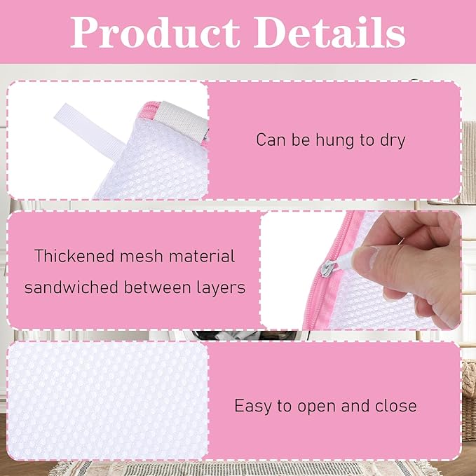 6 Pcs Small Mesh Laundry Bag for Delicates Lingerie Laundry Bag Sock Washing Bags for Laundries Foldable Mesh Laundries Bags Small for Travel Home Mini Washing Machine Use Colorful 5.51×4.72 Inch