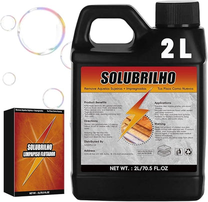 Tile Cleaner, 2L Original Floor Cleaner, Grout Cleaner for Tile Floors Small Black Bottle, Mop Solution for Floor Cleaning, Multipurpose Powerful Stain Removing Liquid for Floors (1, 2L)