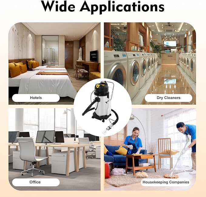 40L Commercial Carpet Cleaning Machine, 3 in 1 Carpet Spraying Floor Brush Cleaner Extractor Vacuum Washing Machine, 1000W Portable Sofa Curtains Cleaner (2 Packages)