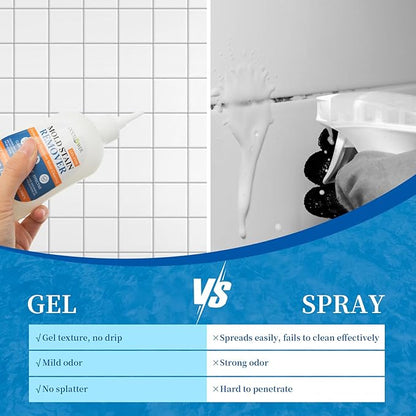Stain Remover Gel Cleaner, Heavy Duty Household Cleaner for Front Loader Washing Machine Seal, Bathroom Tile, Grout, Shower & Caulk - 7.76 Fl Oz
