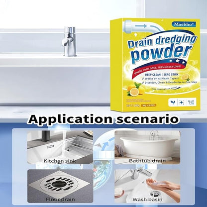 Garbage Disposal and Drain Pipe Cleaner, Drain Line Cleaner Rapid-Foam Fast-Acting Sink Pipe Dredge Cleaner Powders 6 Unit Pack for Kitchen Toilet Pipe Dredging