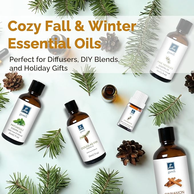 GM Gumili Cedarwood Essential Oil 1 Oz, 100% Pure Natural Cedarwood Oil, Aromatherapy Essential Oils for Diffuser, Skin, Hair, Candle, DIY Body Care
