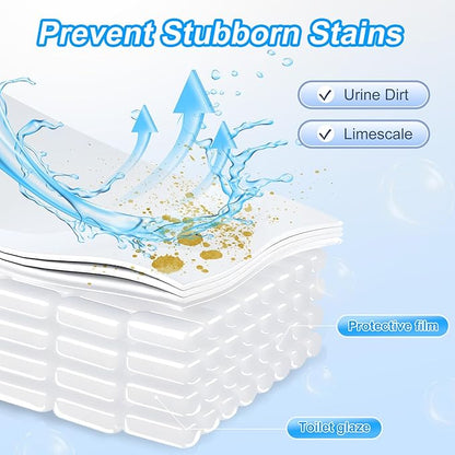 KIISIISO Toilet Bowl Cleaner Tablets 100 PACK, Automatic Bleach Toilet Tank Cleaners, Bathroom Long-Lasting Freshness, Slow-Releasing Powerful Deodorizing & Descaling