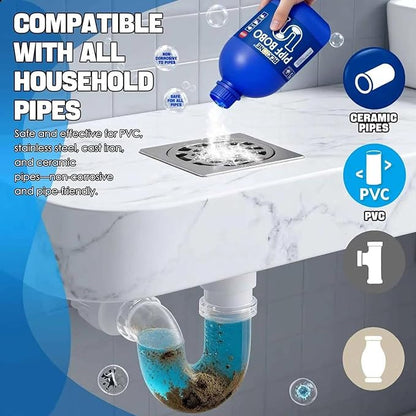 Sink and Drain Cleaner Powder - Drain Clog Remover, Pipe Bobo D-rain Cleaner for Kitchen Bathroom Tubs and Showers, Powerful Unclogging Improve Water Flow (1 Bottle, Fl Oz, 13.4)
