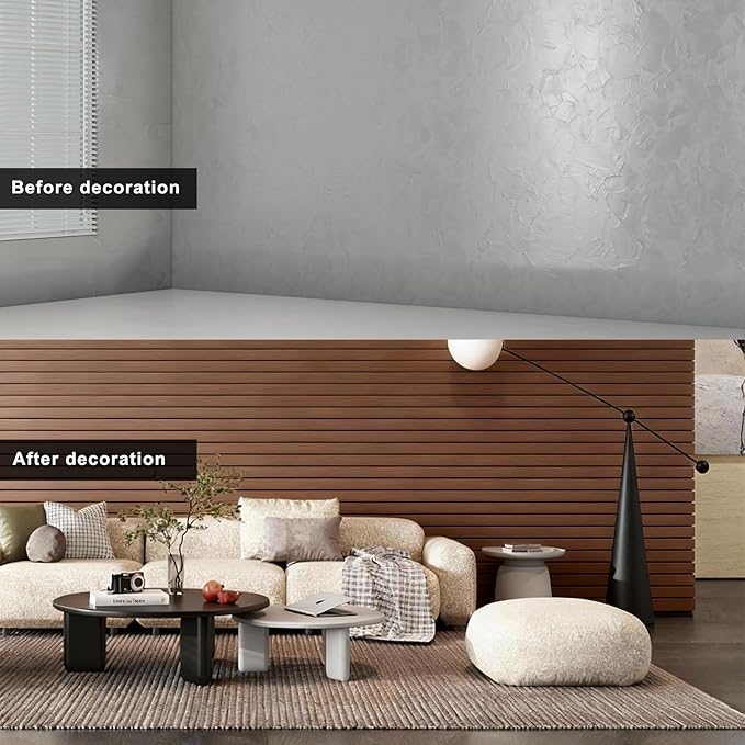 3D Wall Panels Peel and Stick – 15.74"x 24FT PVC Faux Wood Grain Texture, Self Adhesive Waterproof Wall Covering, DIY Accent Wall, Sofa Background Backsplash & Modern Home Decor, Covers 31.5 sq.ft