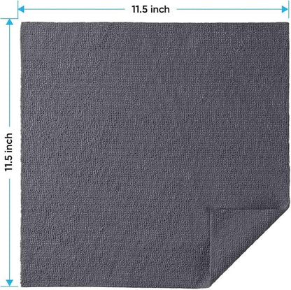 HOMEXCEL Grey Microfiber Cleaning Cloths, 20 Pack Cleaning Rags - Lint Free & Scratch-Free Microfiber Towels for Cars, House & Kitchen, Absorbent Cleaning Towels, 11.5 x 11.5 Inch